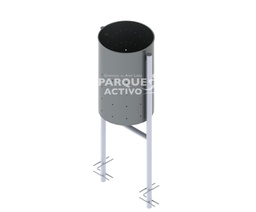 [286] Basurero inox tradicional