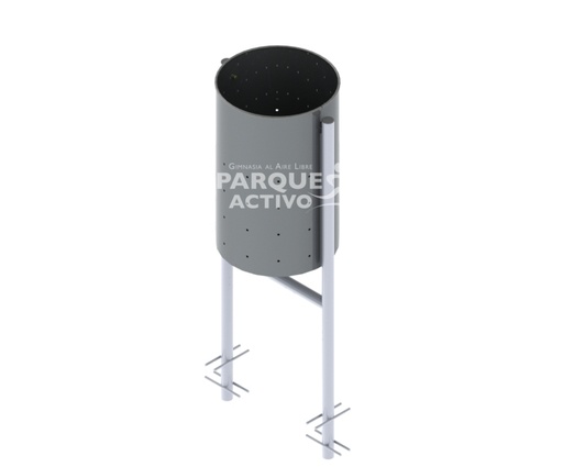 [286] Basurero inox tradicional