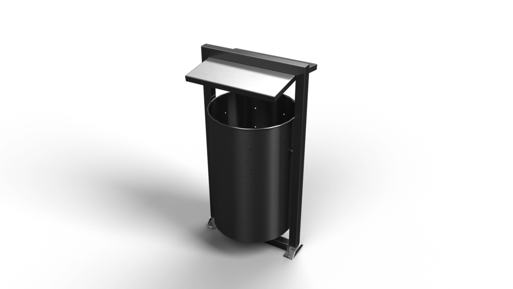 Basurero inox simple Carollo