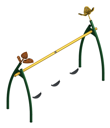 [22] Columpio floral 3 plazas